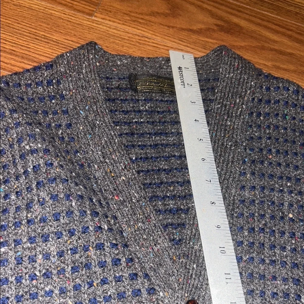 Vintage 90s Eddie Bauer Made In‎ USA 100% Wool 5 Button Grandpa Box Pattern Vest